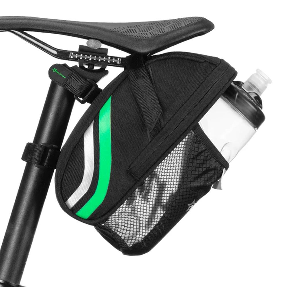 Under-seat Bicycle Tool Bag with Bottle Pocket, Black