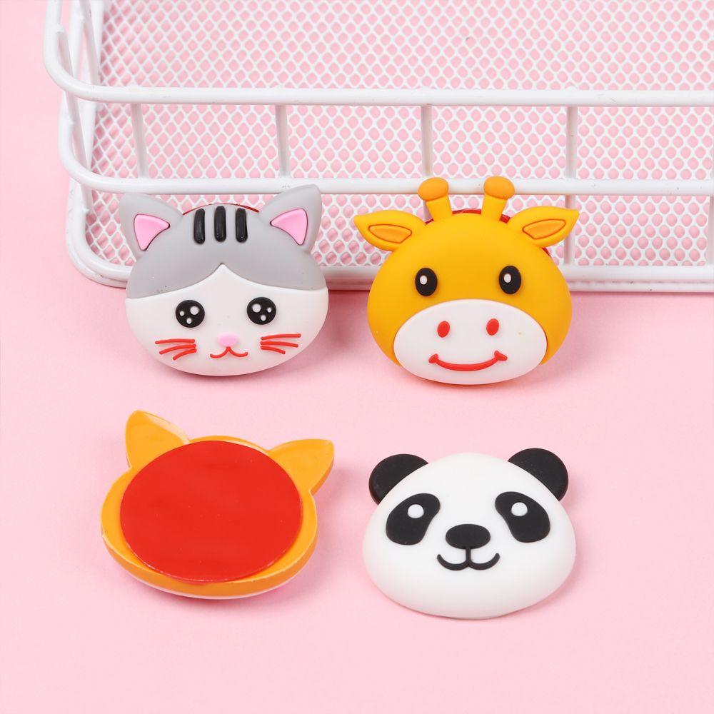 Cartoon Wall Anti-collision Pads Door Stopper Stickers Silicone Handle Bumper Mute Crash Pad Door Handle Stopper Protection Mat
