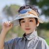 Summer children's hat big eaves solar fan hat outdoor outing shading sun protection hat cartoon cute empty top hat
