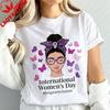 2026 International Womens Day Gift TShirt Butterfly Empowered Women Shirt Feminist Graphic Tee Girl Power Tshirt Fashion Tops