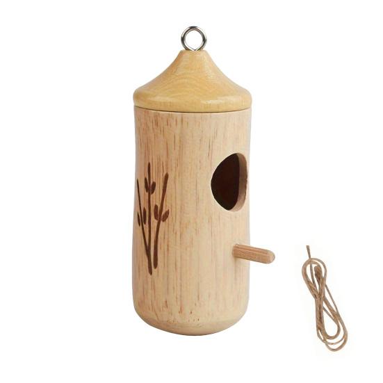 Wooden Hummingbird House Feeder Bird Garden Yard Weather-proof Outside Hanging Small Bird