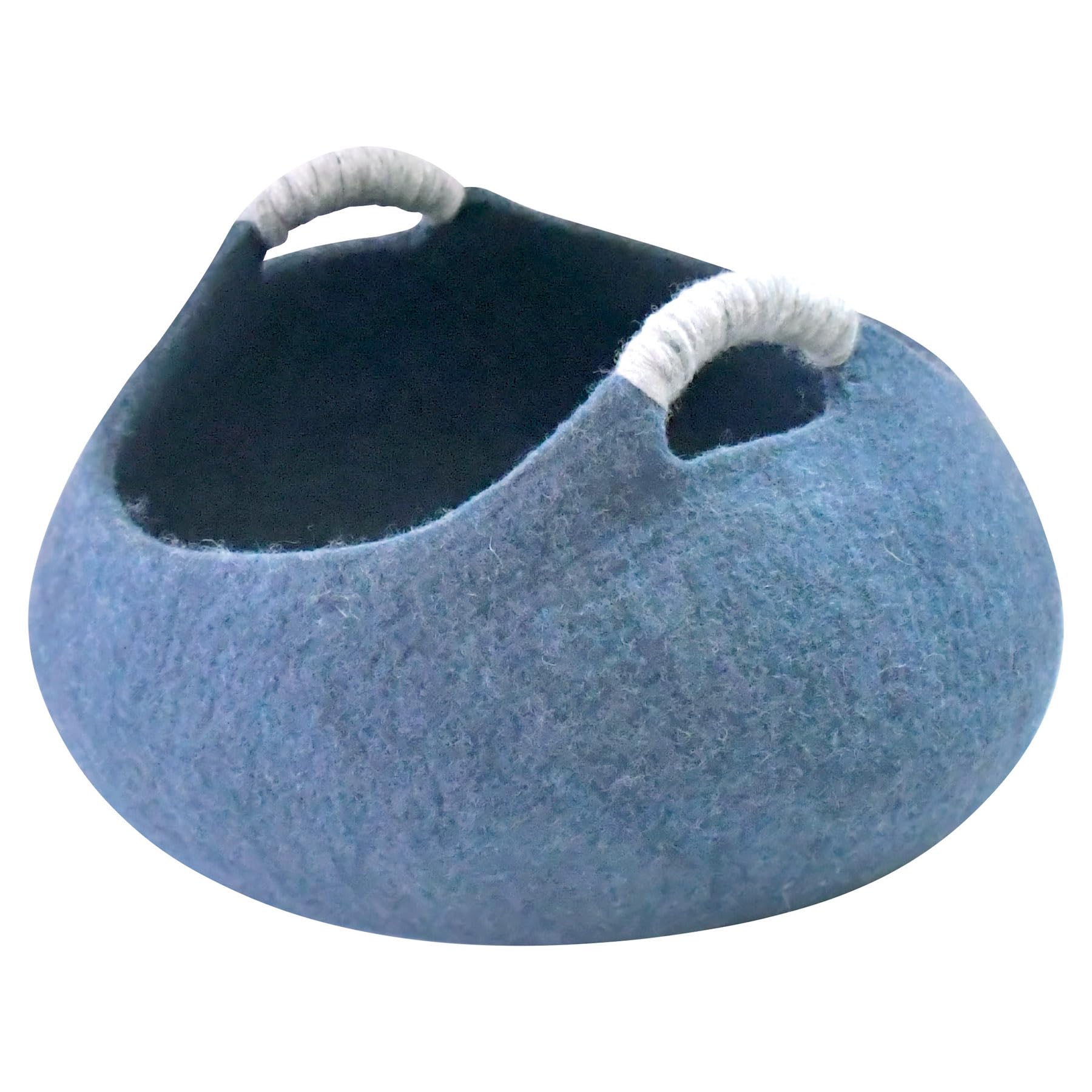 

Marushin Nepal Natural Basket, Large, Navy, Handmade Wool Felt Storage Basket, Large Capacity, Interior Item 0395006200