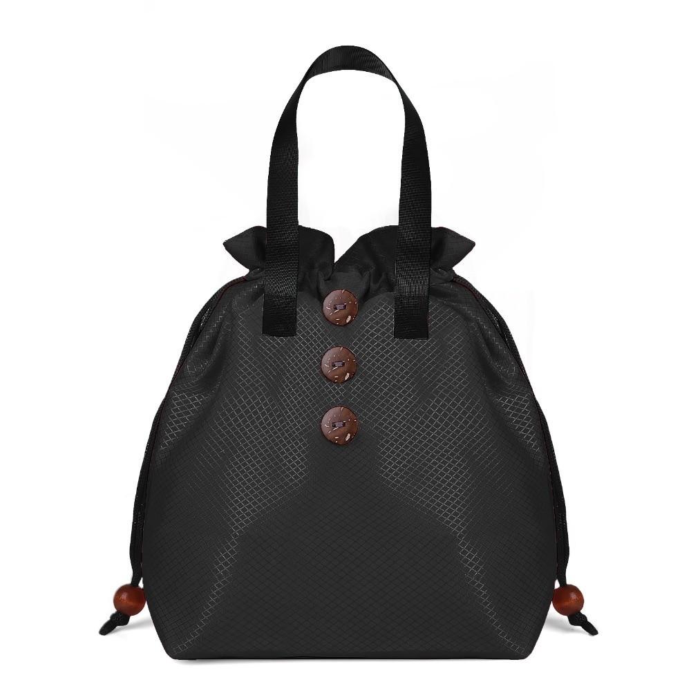 

Утолщенная Изолированная Сумка для Еды Сохранение Тепла Сумка для Ланч-бокса Сумка для Ланча на Шнурке Пикник чёрный