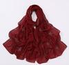 New Chiffon Hijab With Rhinestones Diamonds Scarf Shawls Solid Headscarf Wraps Ramadan Eid Hijabs Glitter Headband Turban
