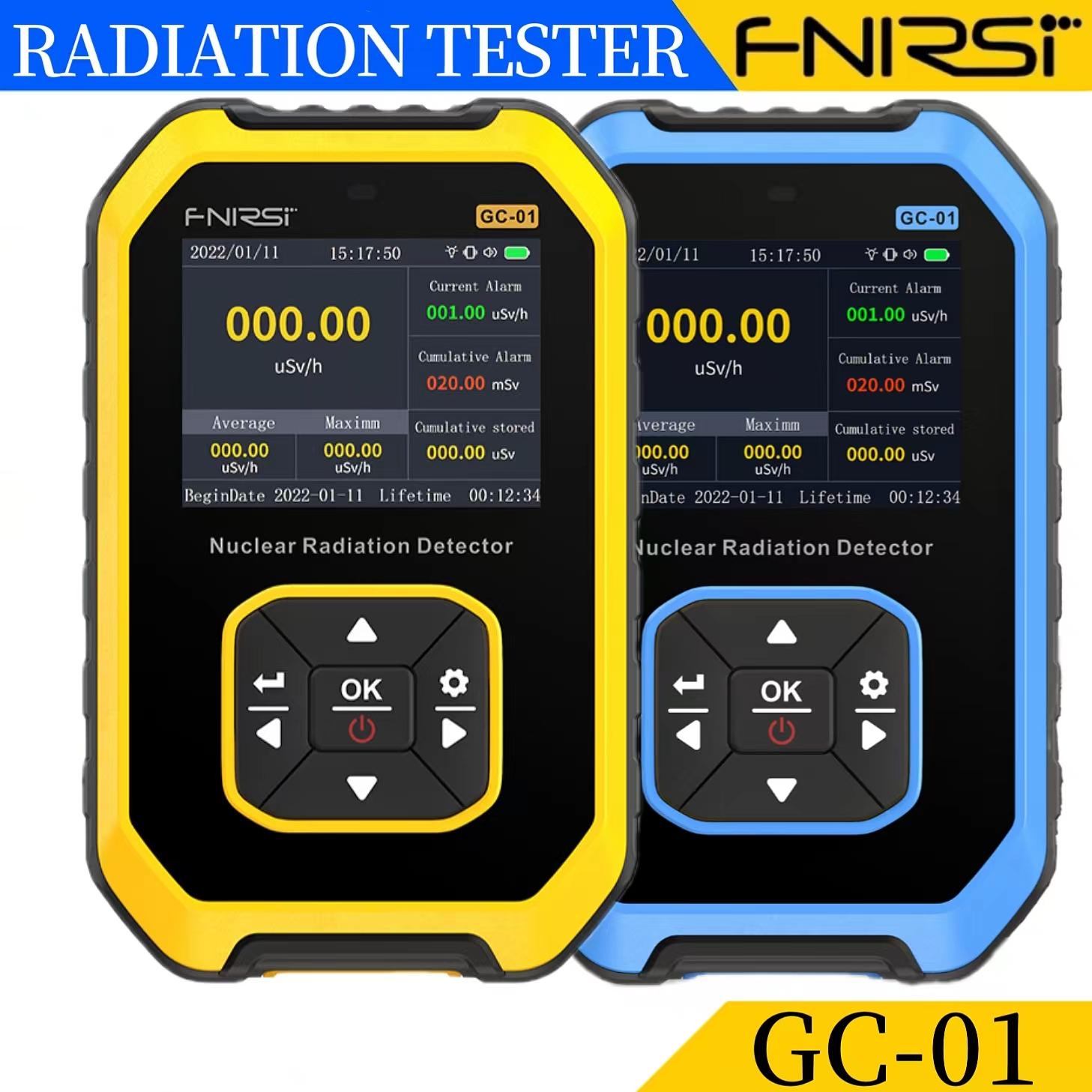 

FNIRSI GC-01 Счетчик Гейгера Детектор ядерного излучения Мраморный детектор Персональный дозиметр Рентгеновская Y-лучевая радиоактивность