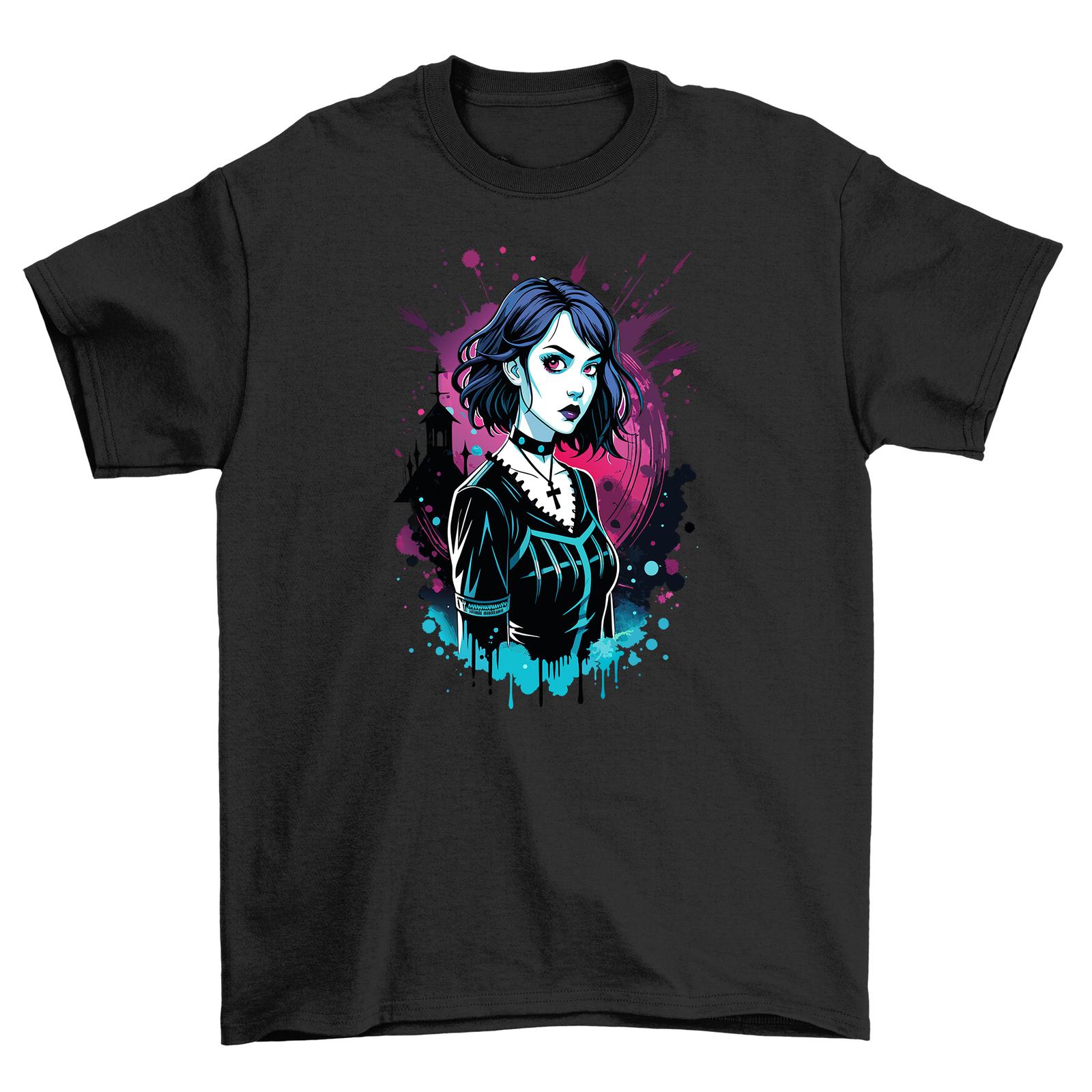 

Gothic_76 Woman s Funny Gothic T-Shirt Mens Womens Tees Top, Unleash Your Inner Darkness with Style! S