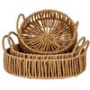 Hill Interiors Wicker Round Tray Set (Pack of 3)