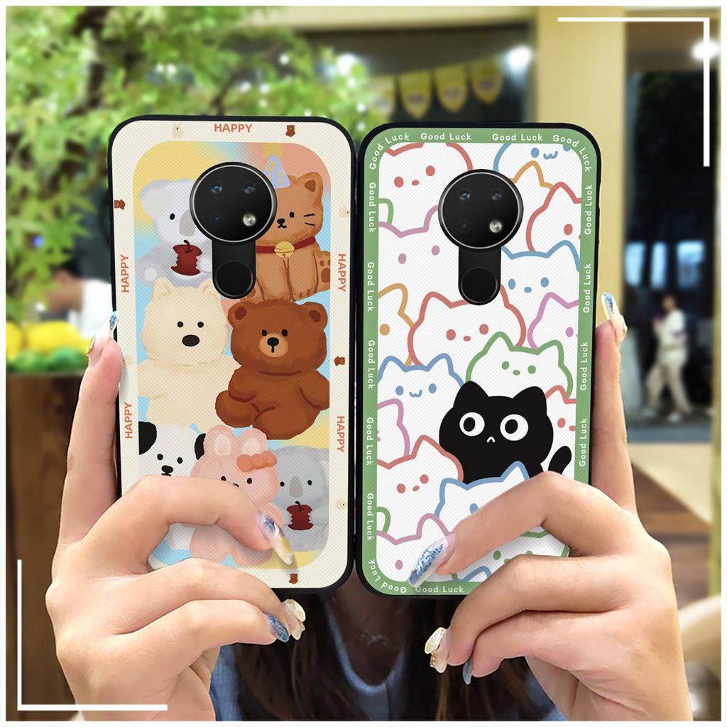 Dirt-resistant Durable Phone Case For Nokia 6.2/7.2 Silicone Anti-knock Graffiti Anti-dust Cartoon Phone Pouch Soft Case