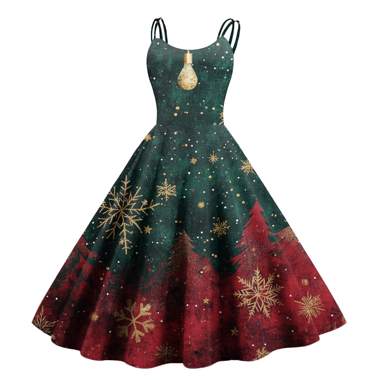 

Женское рождественское платье со снежинками и сексуальным облегающим принтом с открытыми плечами в стиле панк-ретро XXL темно-зеленого