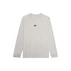 Embroidered Logo Crew Neck Long Sleeve T-Shirt Men Tops Gray DO7390-072