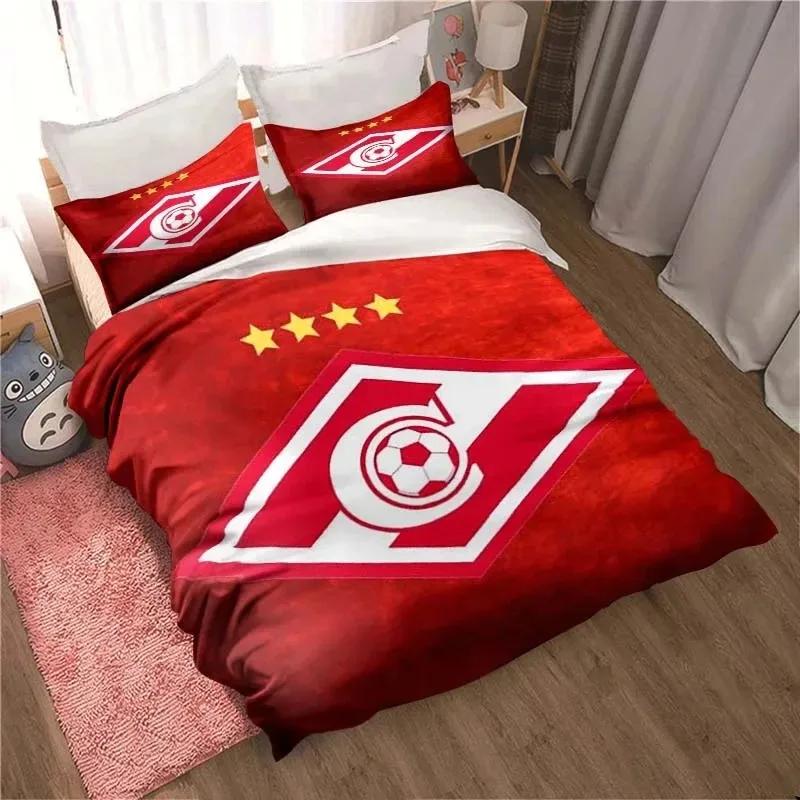 3D Print Fc Spartak Moscow Football Bedding Set Double Twin King Duvet Cover Comforter Pillowcase Boys Girls Adults Bedroom