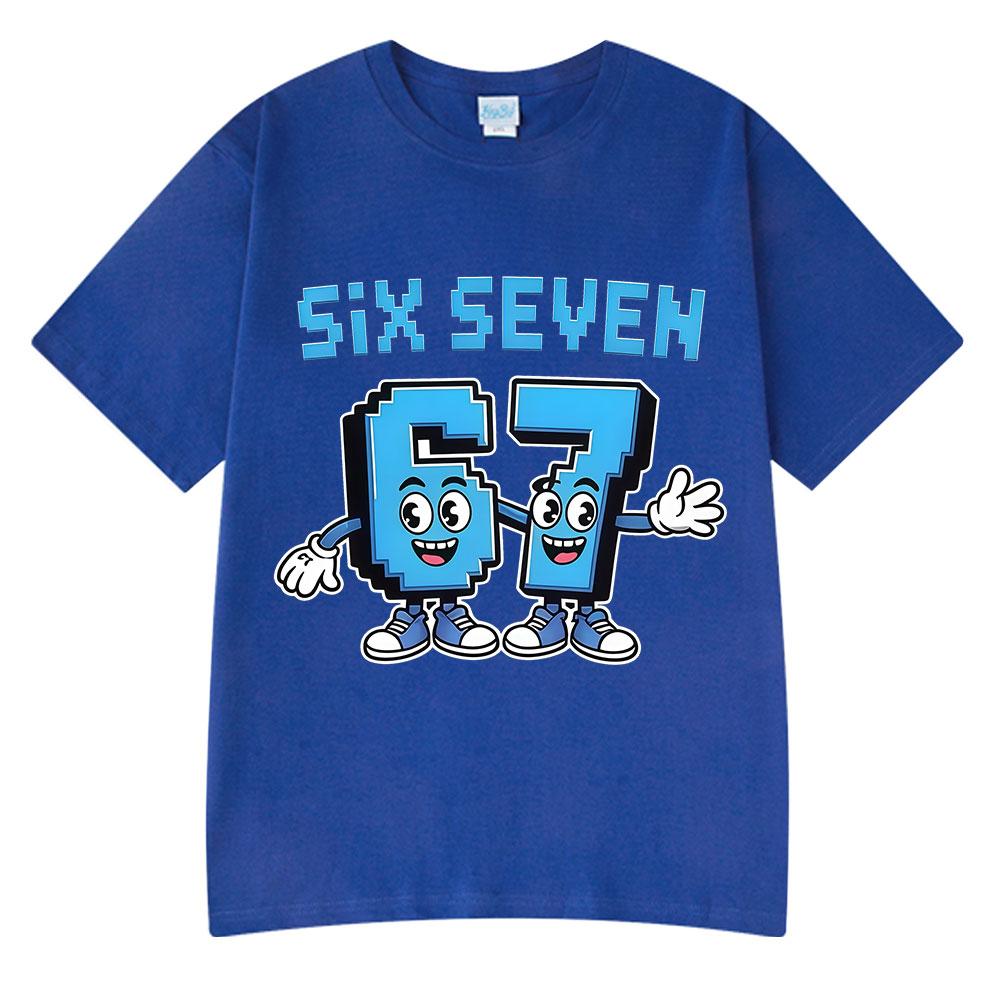 

Six Seven 67 Funny Brainrot Meme T Shirts Unisex Women Clothing Fashion Harajuku Tshirt Summer Cotton Casual Short Sleeve Tshirts S