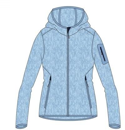 Куртка с капюшоном на молнии CMP синий черный