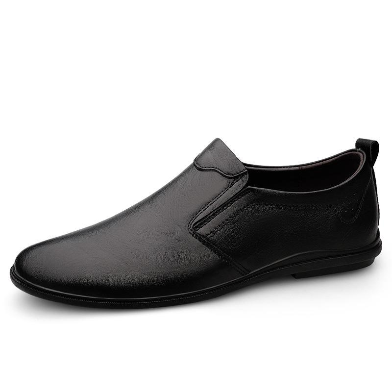 Men s Cross-Border Slip-On Low-Top Leather Loafers - Spring/Summer Casual Driving Shoes 41