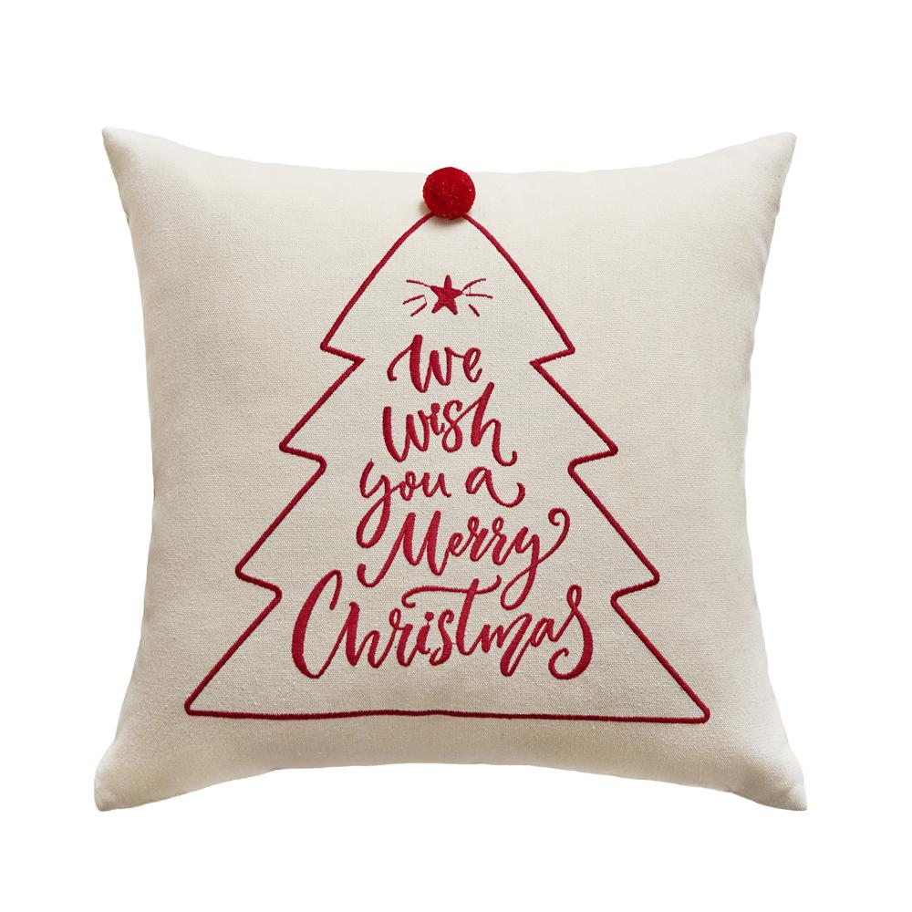 

Square Throw Pillowcover Embroidery Cushion Cover Soft Christmas Pillowcase Sofa/Bed красный