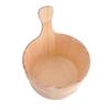 1pc Sauna Bucket Kit - Durable Wooden Bucket, Traditional Sauna Bucket Set | Cedar Sauna Bucket and Ladle with Handles, Wooden Sauna Accessory Kit for