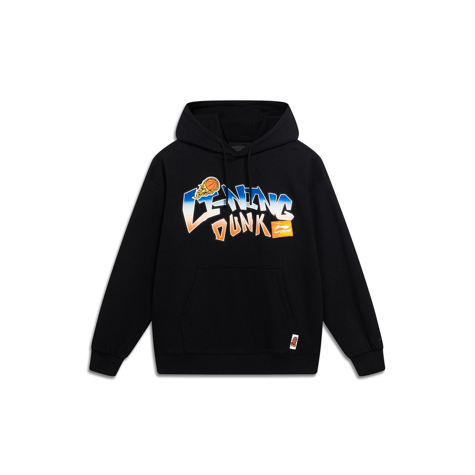 Li-Ning Hoops Cartoon Graphic Hoodie Black Men s AWDT551-4 L