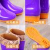 New Medium Tube Waterproof Rain Shoes Rain Boots Water Shoes Women's Fashion Adult Rubber Shoes Overshoes Velvet Water Boots Non-slip Work Summer