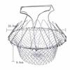 ABWR-Household Folding Draining Basket Kitchen Multi-Function Poaching Boiling Deep Frying Basket