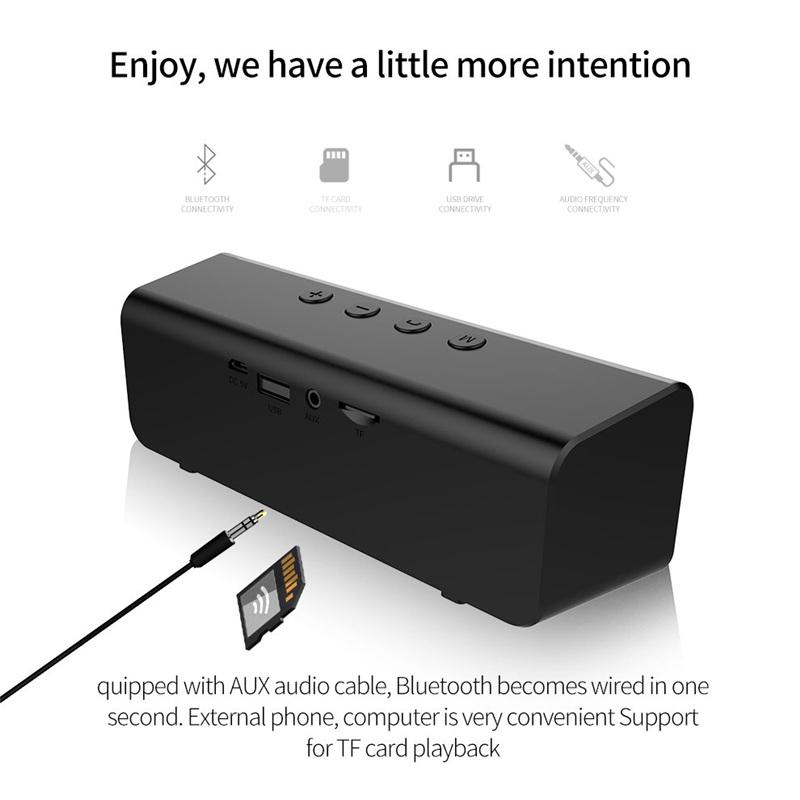 S31 Portable Bluetooth Speaker 3D HIFI Boombox Stereo Wireless Speaker Support TF Card, USB Pen Drive