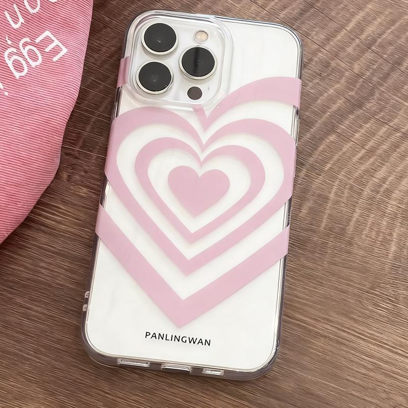 

Американський INS Порожнистий Прозорий Рожевий Серце Подарунковий Чохол Для iPhone17 ProMax Air 16 15 14 12 13 11Pro Max Plus Захист від Падінь Y2k Обкладинка iPhone 15 Pro Max