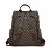 Damen-Reiserucksack, weicher Leder-Druck-Rucksack