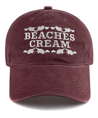 Bichiseuaenkeulim Love Piece Cation Ball Cap-Burgundy