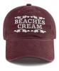 Bichiseuaenkeulim Love Piece Cation Ball Cap-Burgundy