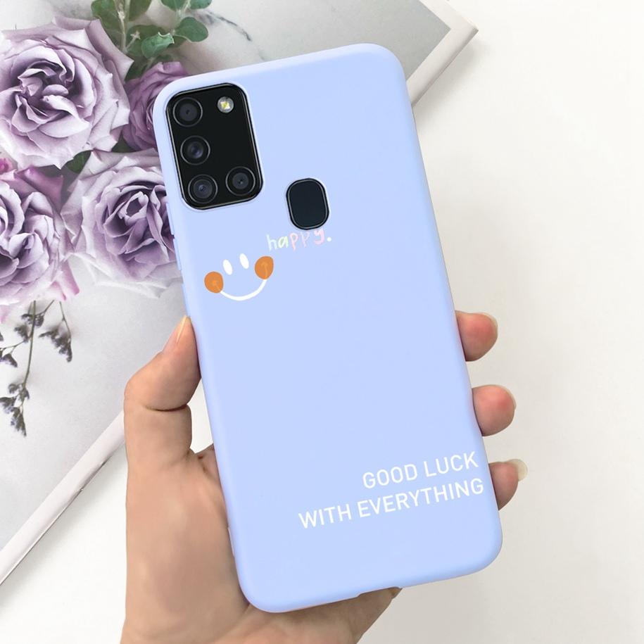 For Samsung A21S Case SM-A217F A 21S Back Cover Fashion Flower Cartoon TPU Soft Silicone Phone Case For Samsung Galaxy A21s Capa
