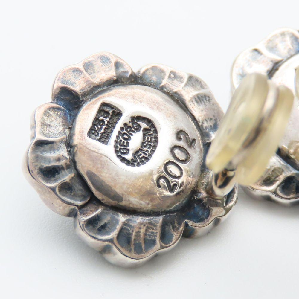 Used Georg Jensen Earring Heritage Year 2002 Silver925/garnet 13.8g Silver Red series Accessories