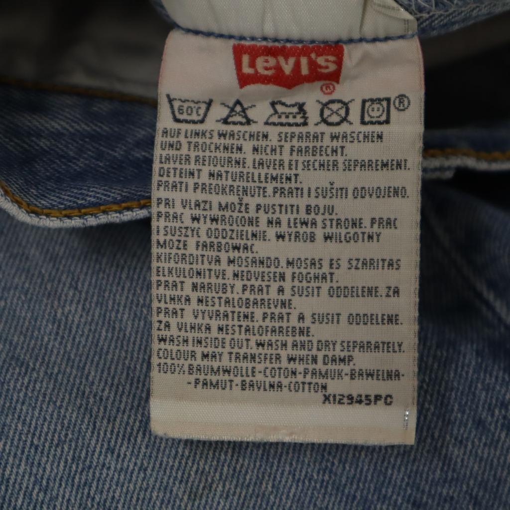 Levi's 90s 501 Old Euro Straight denim pants w29 Wash blue jeans Women Used