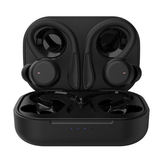 

Bluetooth-совместимые наушники с ушным крючком, сенсорное управление, водонепроницаемые IPX6, беспроводные наушники, спортивная гарнитура чёрный