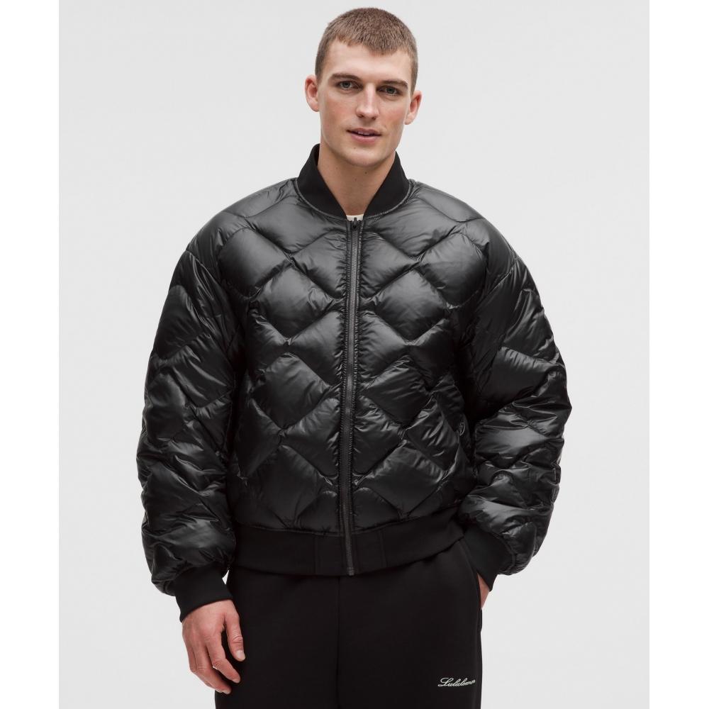 Lululemon Reversible 600 Down Fill Bomber Jacket Black