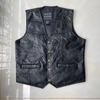 Net Version Leather Vest, Men's Vest, Cycling Windproof Vest, Spliced Leather, Classic Universal Model In All Seasons