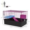 Chinchillas Small Rabbit Guinea Pig Small Animal Cage, Pet Playhouse, with Platform, Ramp, 71 X 46 X 47cm