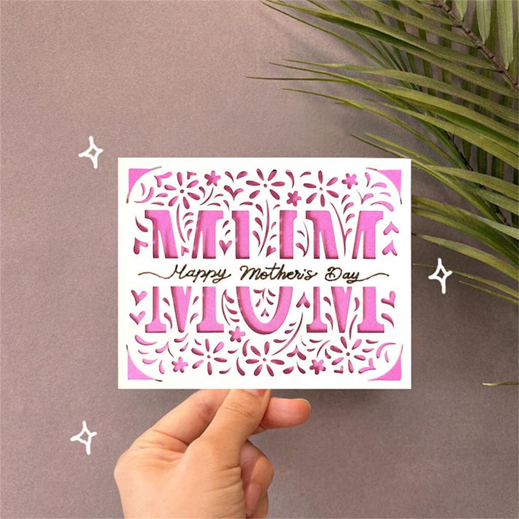 Mom Flower Cutting Dies Metal Die Cuts Embossing Templates Cuts Stencils for Scrapbooking Journal Card Decoration