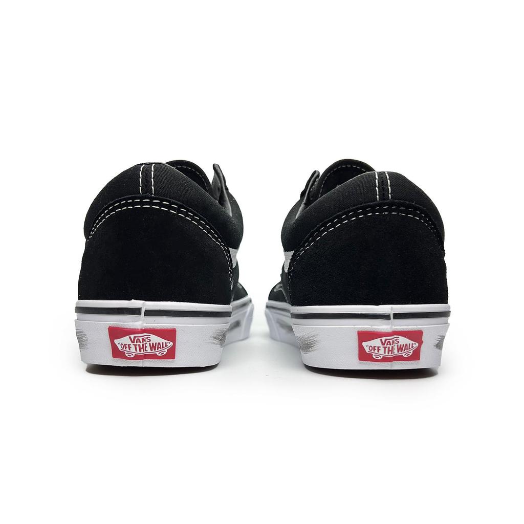 Vans Old Skool Graffiti Bear Slip Resistant Abrasion Resistant Low Top Skateboard Shoes Unisex Black White VN000D3HY28(Team285-)