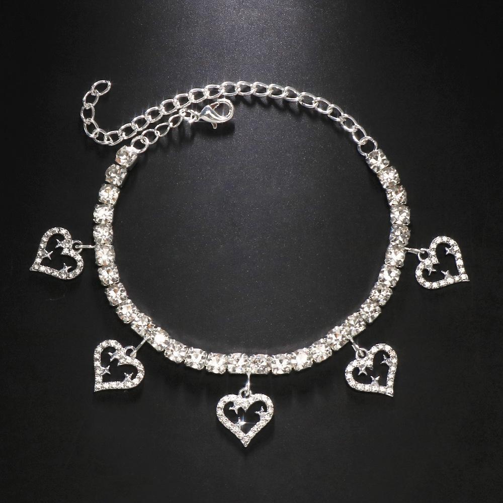 

Подвесные пальцы Love, европейские и американские тенденции, простая дикая цепочка, украшение для летних пляжных ног. серебряный