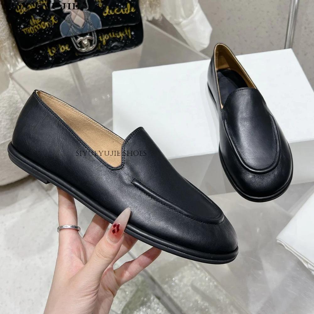 Size  Women Flats Loafers Real Leather Ins Fashion Low Heels Shoes  Casual Daily Office Lady Mary Jane Comfort Dress