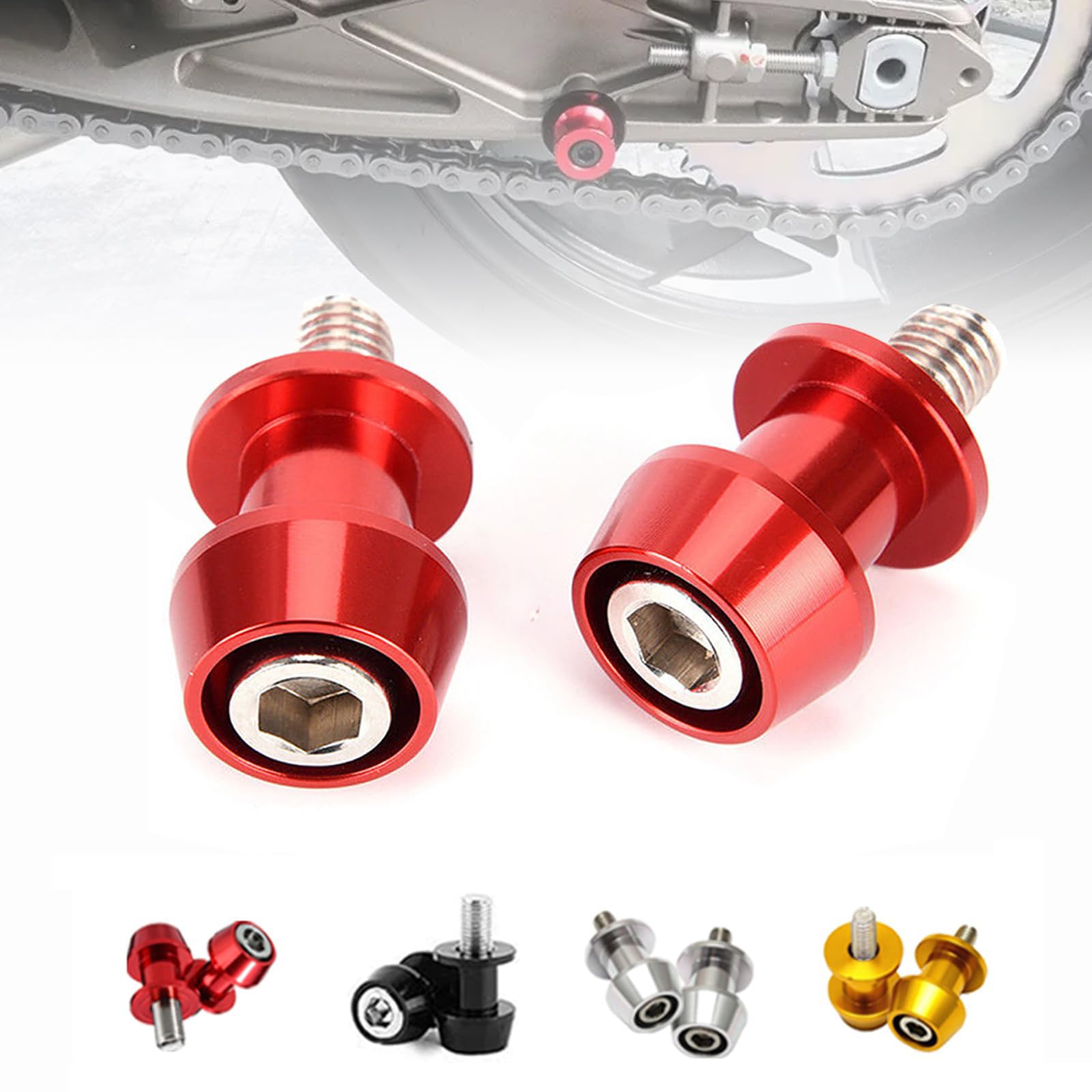 

Joebo Мотоциклетный стенд крюк M10 0,4 дюйма (10 мм) Болты, Комплект Левый и Правый красный