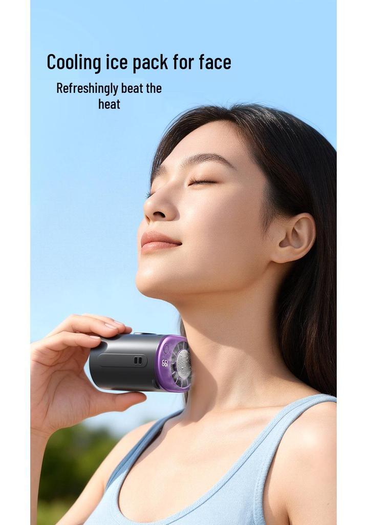 Semiconductor Portable Clip-On Waist Fan with Ice Pack for Outdoor Cooling