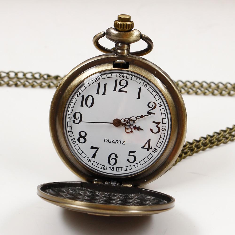 10pcs/lot Wholesale Vintage Military Quartz Pocket Watches Necklace with Age Design Pendant Pocket FOB Watch Chain Gift