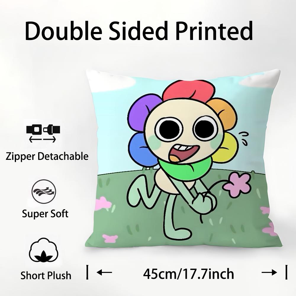 Game D-Dandys World Pillow Case Plush Fabric Soft Double Sided Print Sofa Cushion Cover Throw Pillow Covers