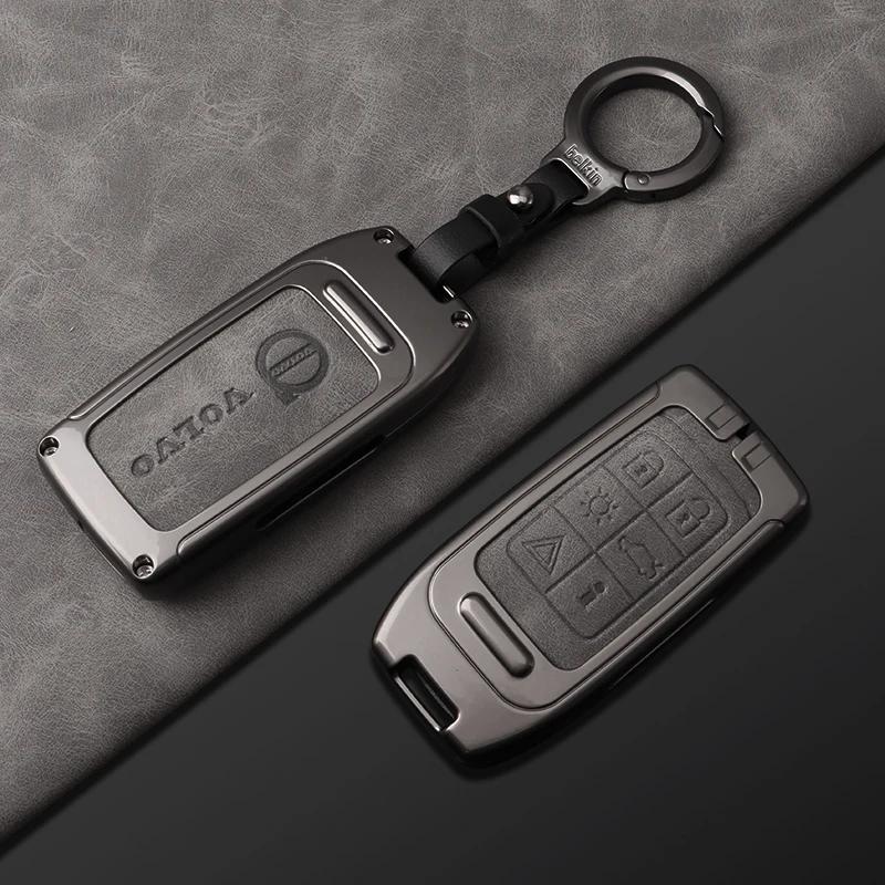 Emblems 2026 New For Volvo Zine Alloy Leather Car Key Case Cover Shell Holder For Volvo S60 S80 V60 XC60 XC70 S60L S80L V40 XC90