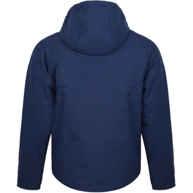 Adidas Short Comfortable Solid Color Hooded Cotton Jacket Men Jacket Blue CZ6186