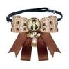 Retro Inspired Alloy Ribbon Brooch Vintage Bowtie With Classical British Design For Winter Fashion Outfits