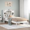 Solid Wood Bed with Shelf Without Mattress White 90x190 cm Pine