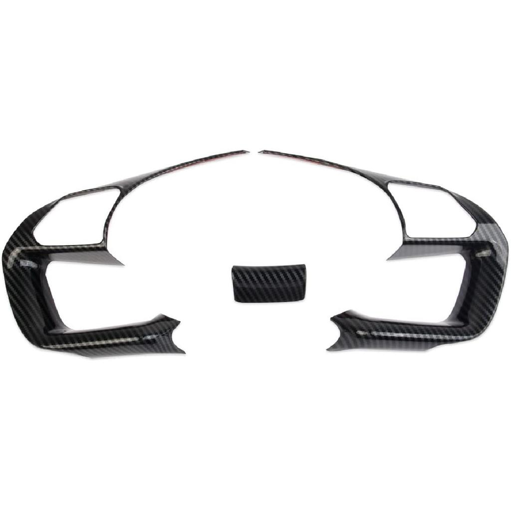Korlot Carbon Fiber Interior Steering Wheel Cover Trim for Hyundai Tucson/Santa Cruz 2022-2024 for Elantra 2021-2025