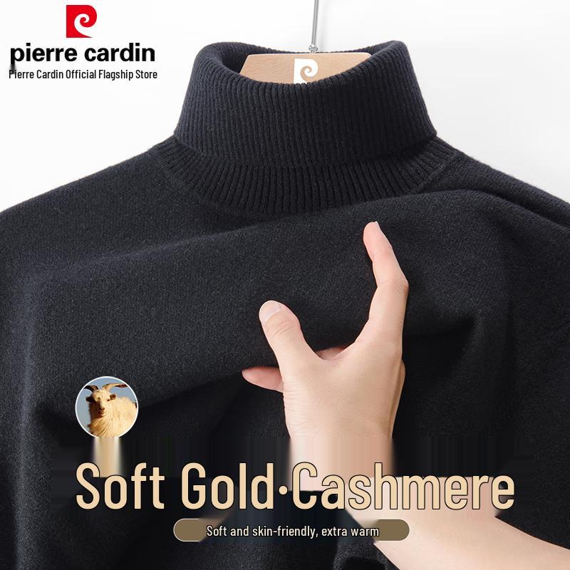 Pánský svetr s rolákem z čistého kašmíru Pierre Cardin