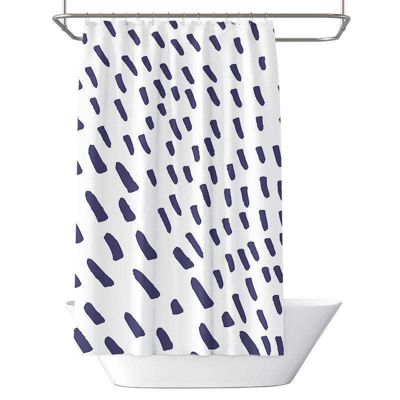 Bathroom Thickened Waterproof Curtain Mildew Proof Shower Curtain Shower Partition Curtain Shower Curtain Bathroom Curtain Free Perforation